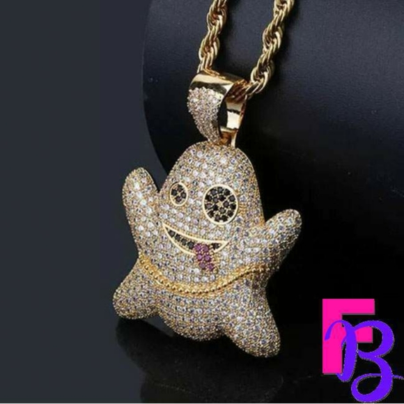 18k White Gold Pave Ghost Pendant - Picture 3 of 14